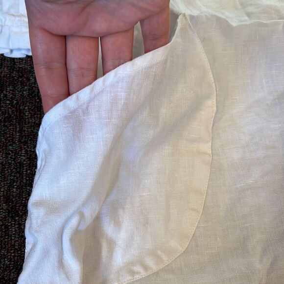 Cynthia rowley xl white linen blouse - Picture 5 of 7